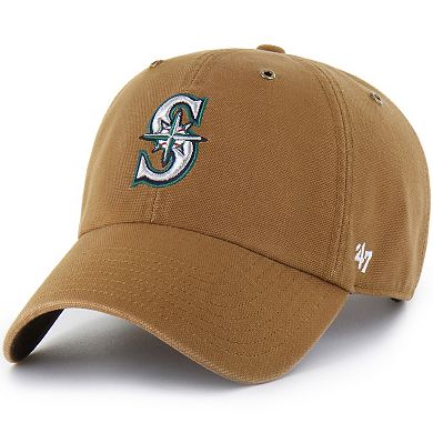 Men's Carhartt x '47 Brown Seattle Mariners Clean Up Adjustable Hat