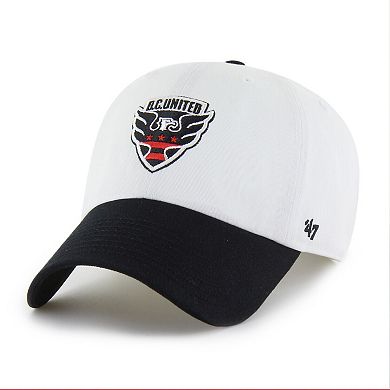 Men's '47 White D.C. United Two-Tone Clean Up Adjustable Hat