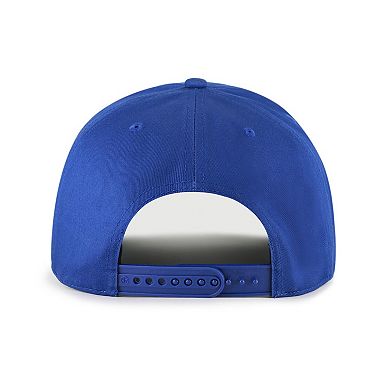 Men's '47 Royal/Brown Texas Rangers Cooperstown Break Wood Suede Hitch Adjustable Hat