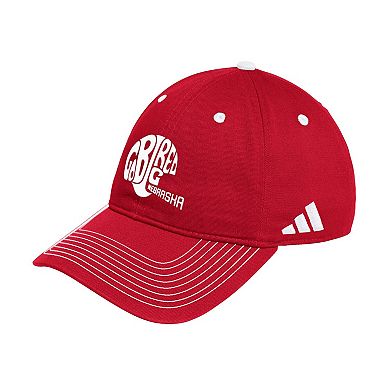 Men's adidas Scarlet Nebraska Huskers Slouch Adjustable Hat