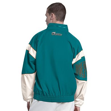 Men's Starter Aqua Miami Dolphins The Gust Full-Zip Hooded Jacket