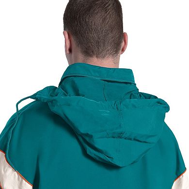 Men's Starter Aqua Miami Dolphins The Gust Full-Zip Hooded Jacket