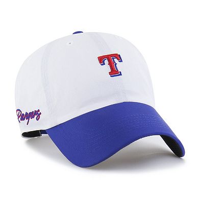 Men's '47 White/Royal Texas Rangers Vista Mini Clean Up brrr Adjustable Hat