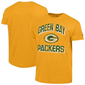 Men's Champion Heather Gold Green Bay Packers Ultimate Tri-Blend T-Shirt