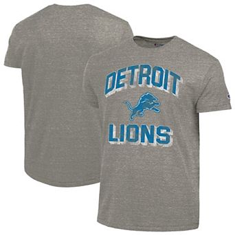Men's Champion Heather Charcoal Detroit Lions Ultimate Tri-Blend T-Shirt