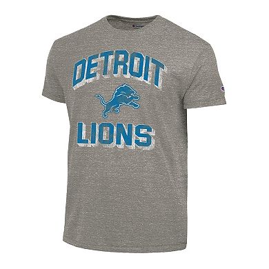 Men's Champion Heather Charcoal Detroit Lions Ultimate Tri-Blend T-Shirt