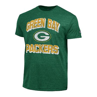 Men's Champion Heather Green Green Bay Packers Ultimate Tri-Blend T-Shirt
