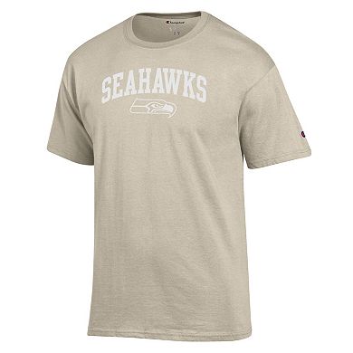 Men's Champion Oatmeal Seattle Seahawks Jersey T-Shirt