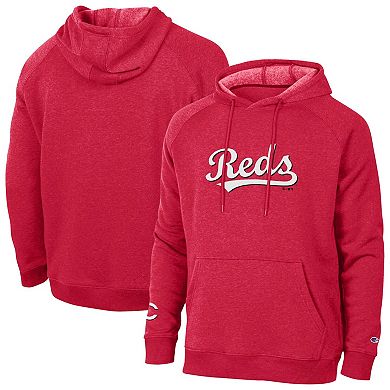 Men's Champion Red Cincinnati Reds Triumph Tri-Blend Hoodie