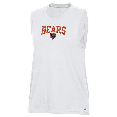 Women's Champion White Chicago Bears Muscle Tank Top