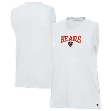 Women's Champion White Chicago Bears Muscle Tank Top