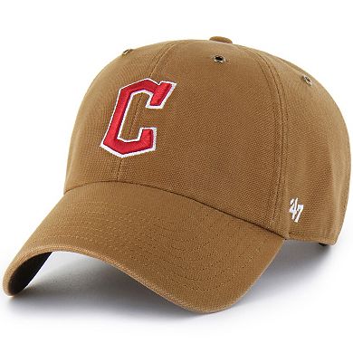 Men's Carhartt x '47 Brown Cleveland Guardians Clean Up Adjustable Hat
