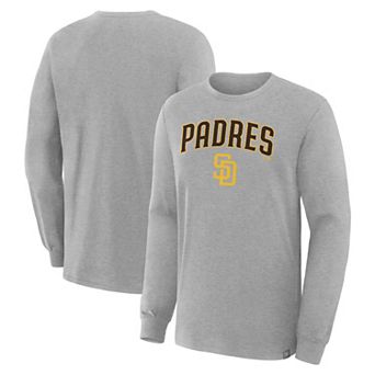 Men's Fanatics Heather Gray San Diego Padres Lock-Up Legacy Long Sleeve T-Shirt