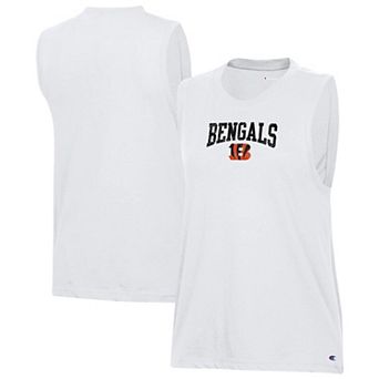 Women's Champion White Cincinnati Bengals Muscle Tank Top
