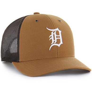 Men's Carhartt x '47 Brown Detroit Tigers Trucker Adjustable Hat