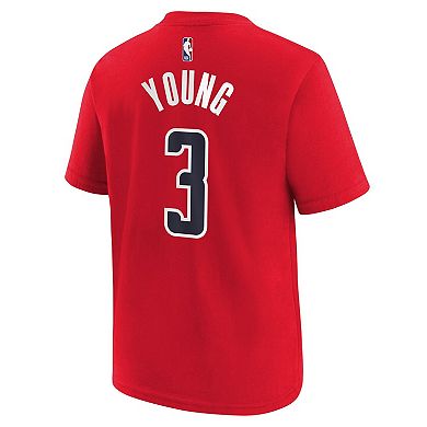 Youth Nike Trae Young Red Washington Wizards 2026 Name & Number T-Shirt