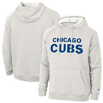 Men's Champion Heather Gray Chicago Cubs Triumph Tri-Blend Hoodie