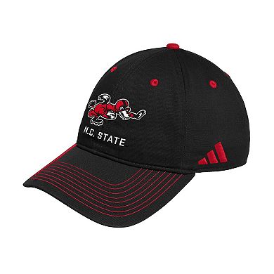 Men's adidas Black NC State Wolfpack Slouch Adjustable Hat