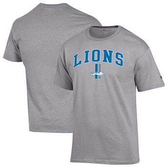 Men's Champion Gray Detroit Lions Arch Over Logo T-Shirt