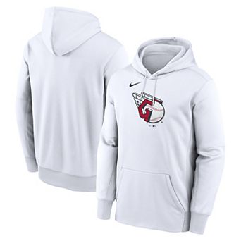 Men's Nike White Cleveland Guardians Logo Club Hoodie