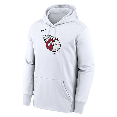 Men's Nike White Cleveland Guardians Logo Club Hoodie
