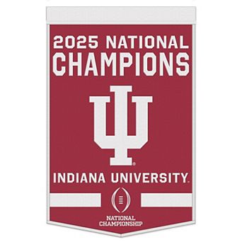 WinCraft Indiana Hoosiers College Football Playoff 2025 National Champions 24" x 38" Wool Banner