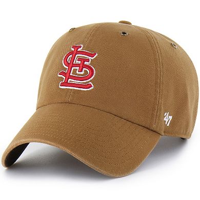 Men's Carhartt x '47 Brown St. Louis Cardinals Clean Up Adjustable Hat