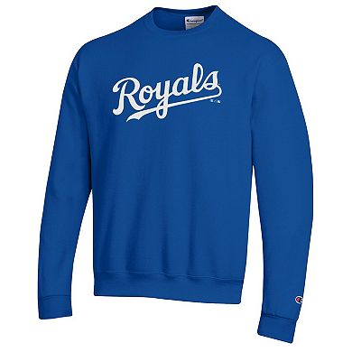 Men's Champion Royal Kansas City Royals Powerblend Wordmark Sweatshirt
