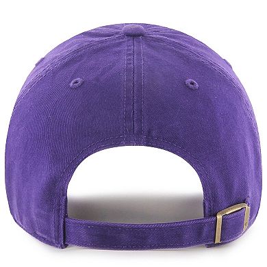 Men's '47 Purple ECU Pirates Powder Purple Tonal Script Clean Up Adjustable Hat