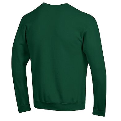 Men's Champion Green Athletics Powerblend Wordmark Sweatshirt