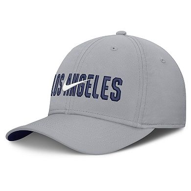 Men's Nike Gray Los Angeles Dodgers Primetime Rise Dri-FIT Flex Hat