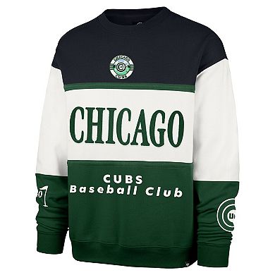 Men's '47 Green Chicago Cubs Tee Up Maximalist Fleece Sweatshirt