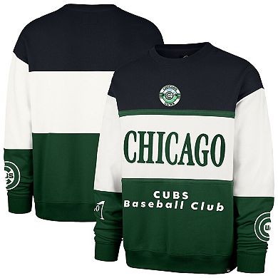 Men's '47 Green Chicago Cubs Tee Up Maximalist Fleece Sweatshirt