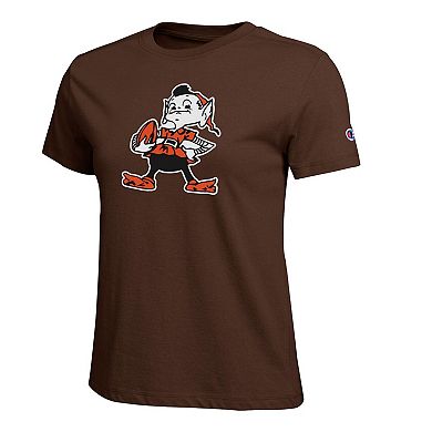Women's Champion Brown Cleveland Browns Logo T-Shirt