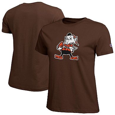 Women's Champion Brown Cleveland Browns Logo T-Shirt