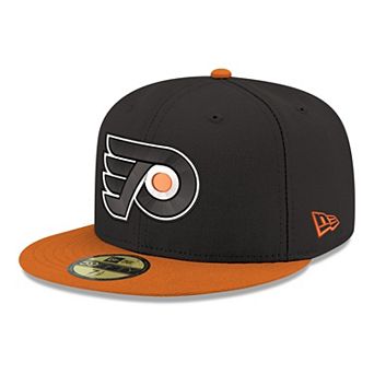 Men's New Era Black Philadelphia Flyers Core Logo Two-Tone 59FIFTY Fitted Hat