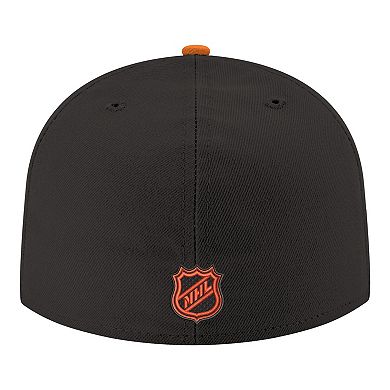Men's New Era Black Philadelphia Flyers Core Logo Two-Tone 59FIFTY Fitted Hat