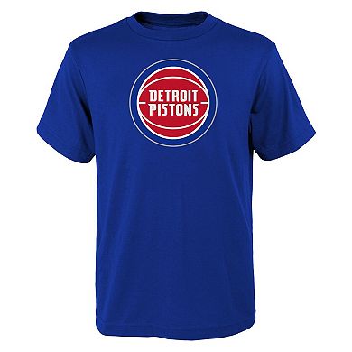Youth Outerstuff Royal Detroit Pistons Primary Logo T-Shirt