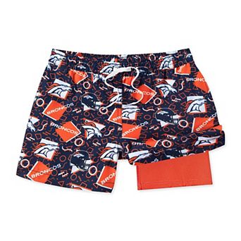 Men's Chubbies Navy Denver Broncos Game Day Fit Classic Lined Swim Trunks