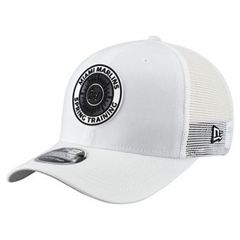 Men's New Era White Miami Marlins 2026 Spring Training Fan Pack 9SEVENTY Adjustable Trucker Hat