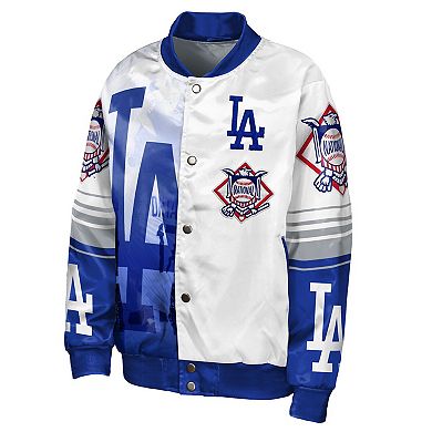 Youth Outerstuff Shohei Ohtani Royal Los Angeles Dodgers Full-Snap Satin Lightweight Baseball Jacket