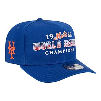 Men's New Era Royal New York Mets 1986 World Series Champions Throwback 9FIFTY A-Frame Snapback Hat