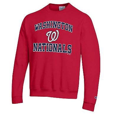 Men's Champion Red Washington Nationals Heart & Soul Powerblend Sweatshirt