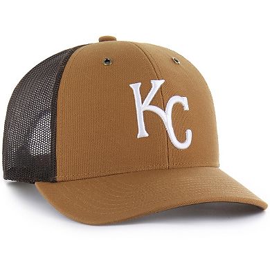 Men's Carhartt x '47 Brown Kansas City Royals Trucker Adjustable Hat