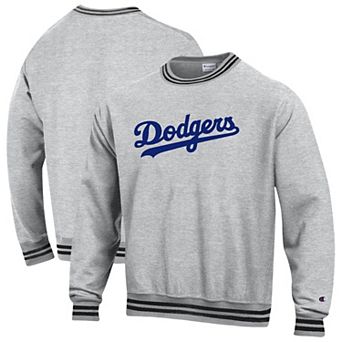 Men's Champion Heather Gray Los Angeles Dodgers Reverse Weave Sweatshirt