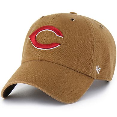Men's Carhartt x '47 Brown Cincinnati Reds Clean Up Adjustable Hat