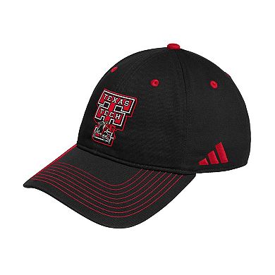 Men's adidas Black Texas Tech Red Raiders Slouch Adjustable Hat