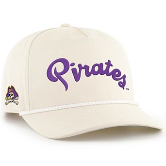 Men's '47 Natural ECU Pirates Powder Purple Hitch Adjustable Hat