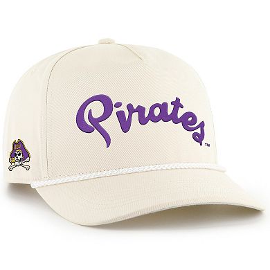 Men's '47 Natural ECU Pirates Powder Purple Hitch Adjustable Hat