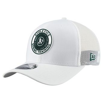 Men's New Era White Athletics 2026 Spring Training Fan Pack 9SEVENTY Adjustable Trucker Hat